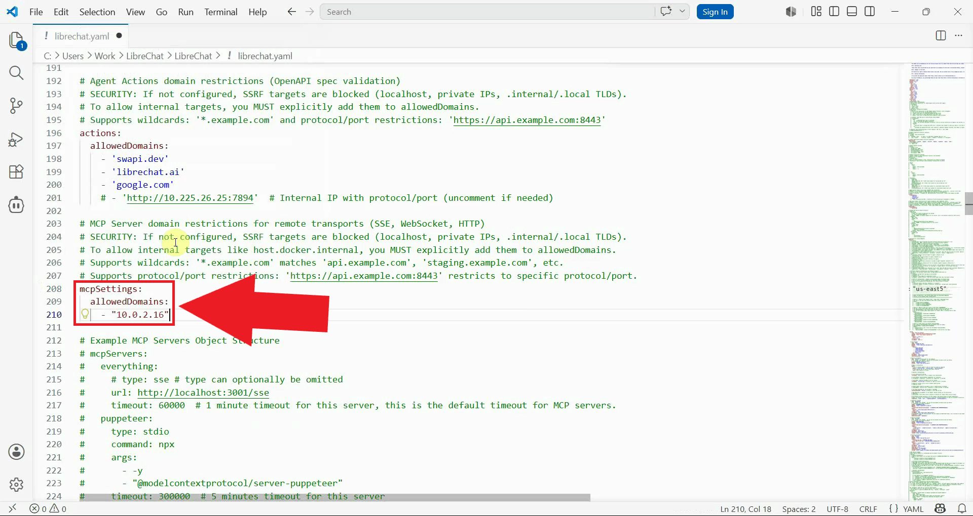 Locate and add Ozeki SMS MCP to allowed domains
