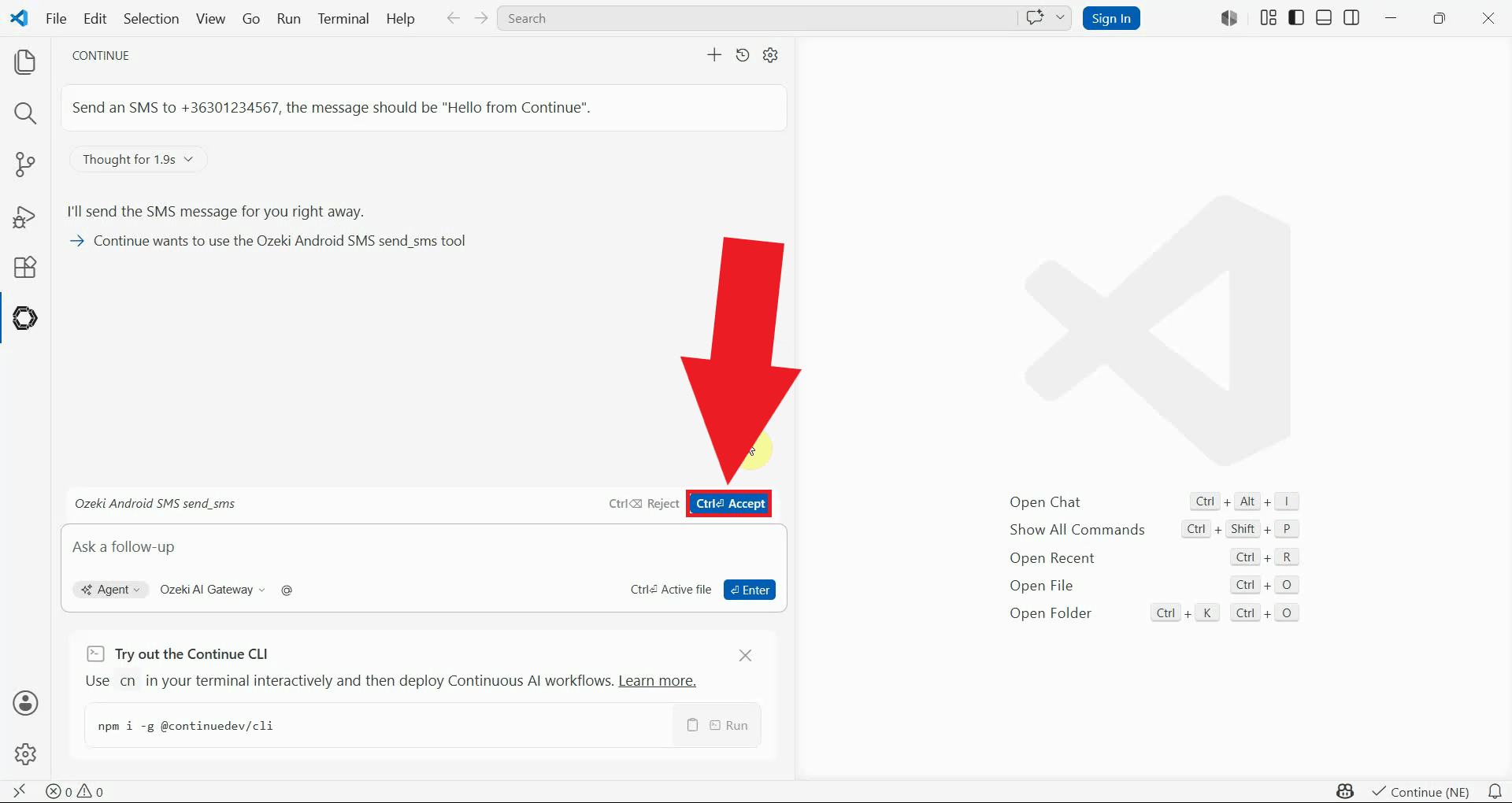 Allow tool use if prompted