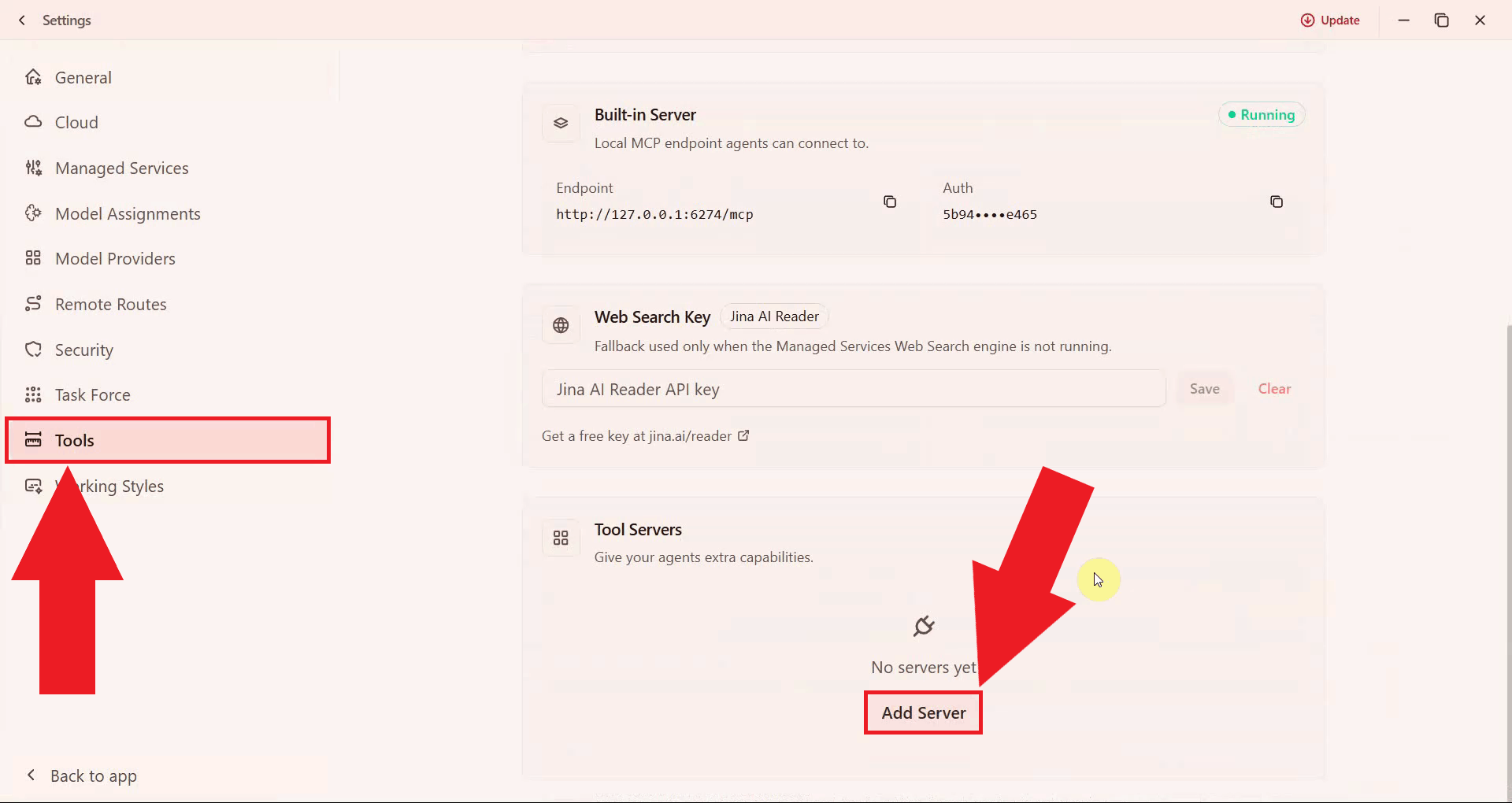 Add tool server